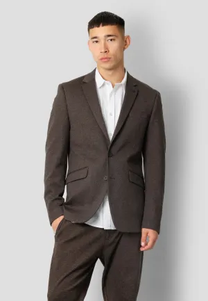 Milano jersey stretch blazer - Brun Melange