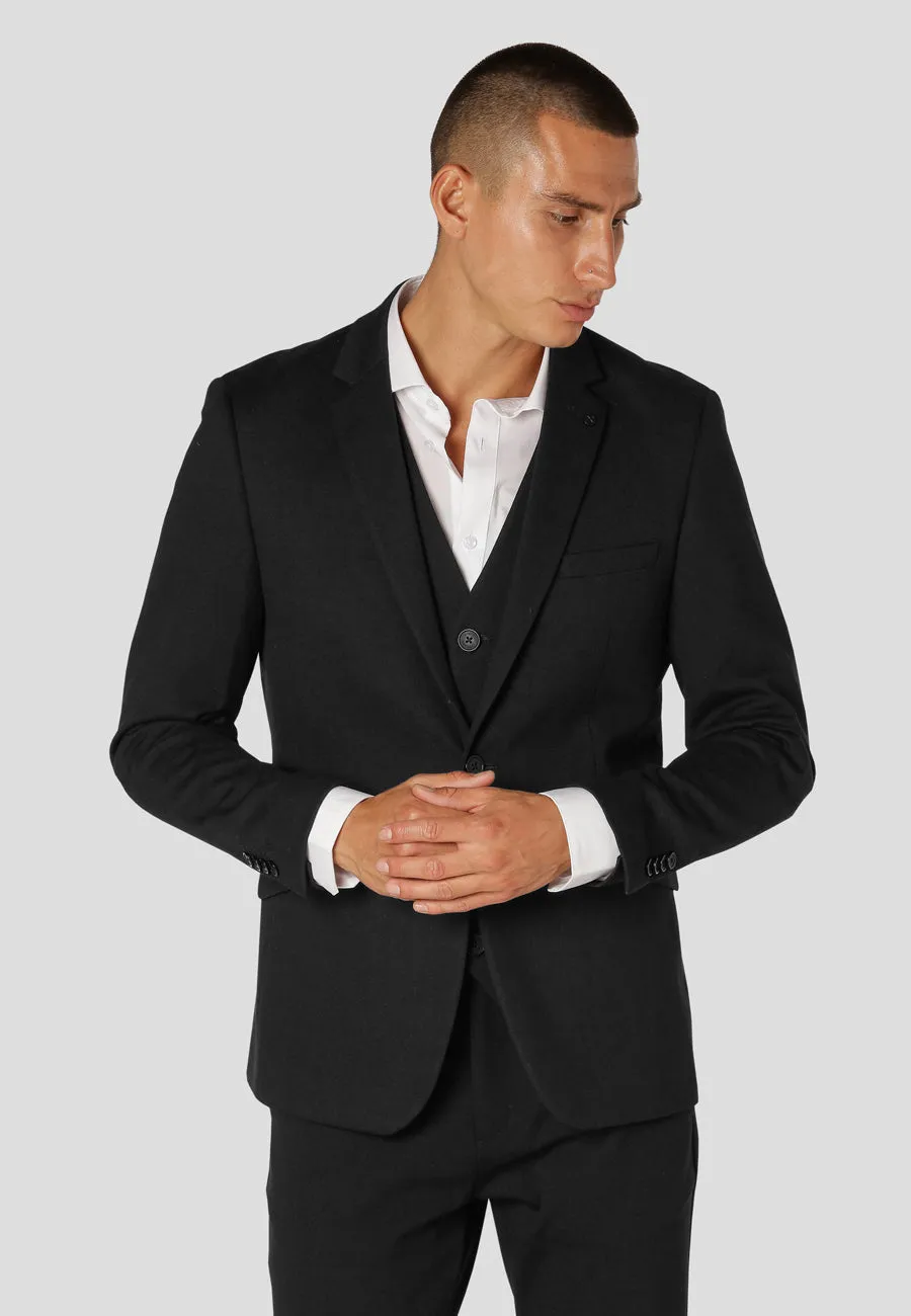 Milano jersey stretch blazer - Sort