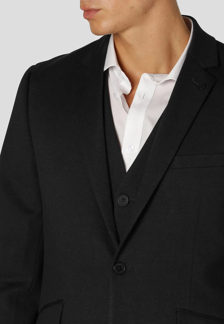 Milano jersey stretch blazer - Sort