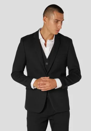 Milano jersey stretch blazer - Sort