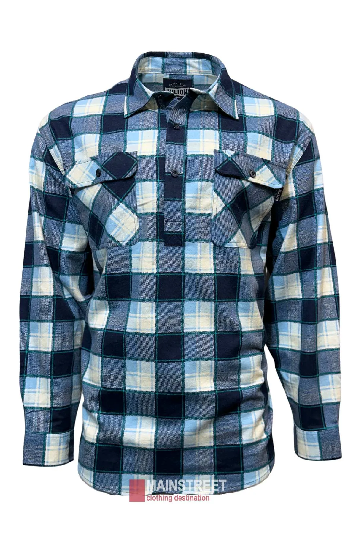Milton Closed Front Flannelette Shirt - 3XL-4XL