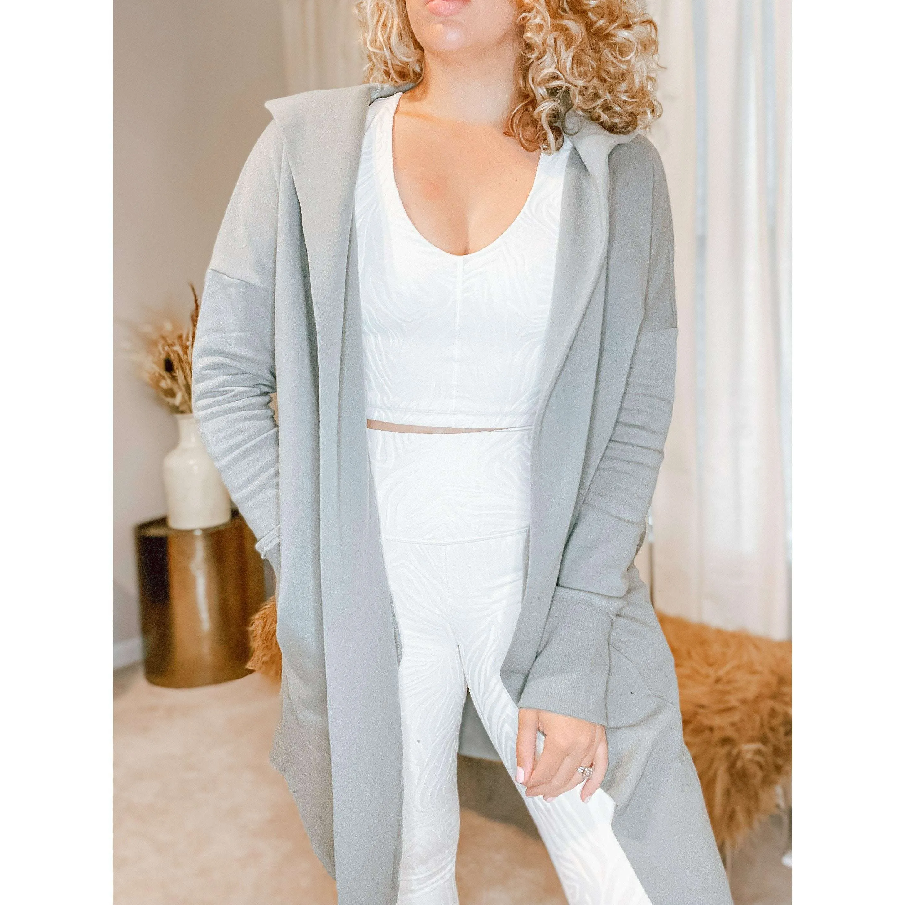 Mona Hooded Cardigan (Moon Mist)