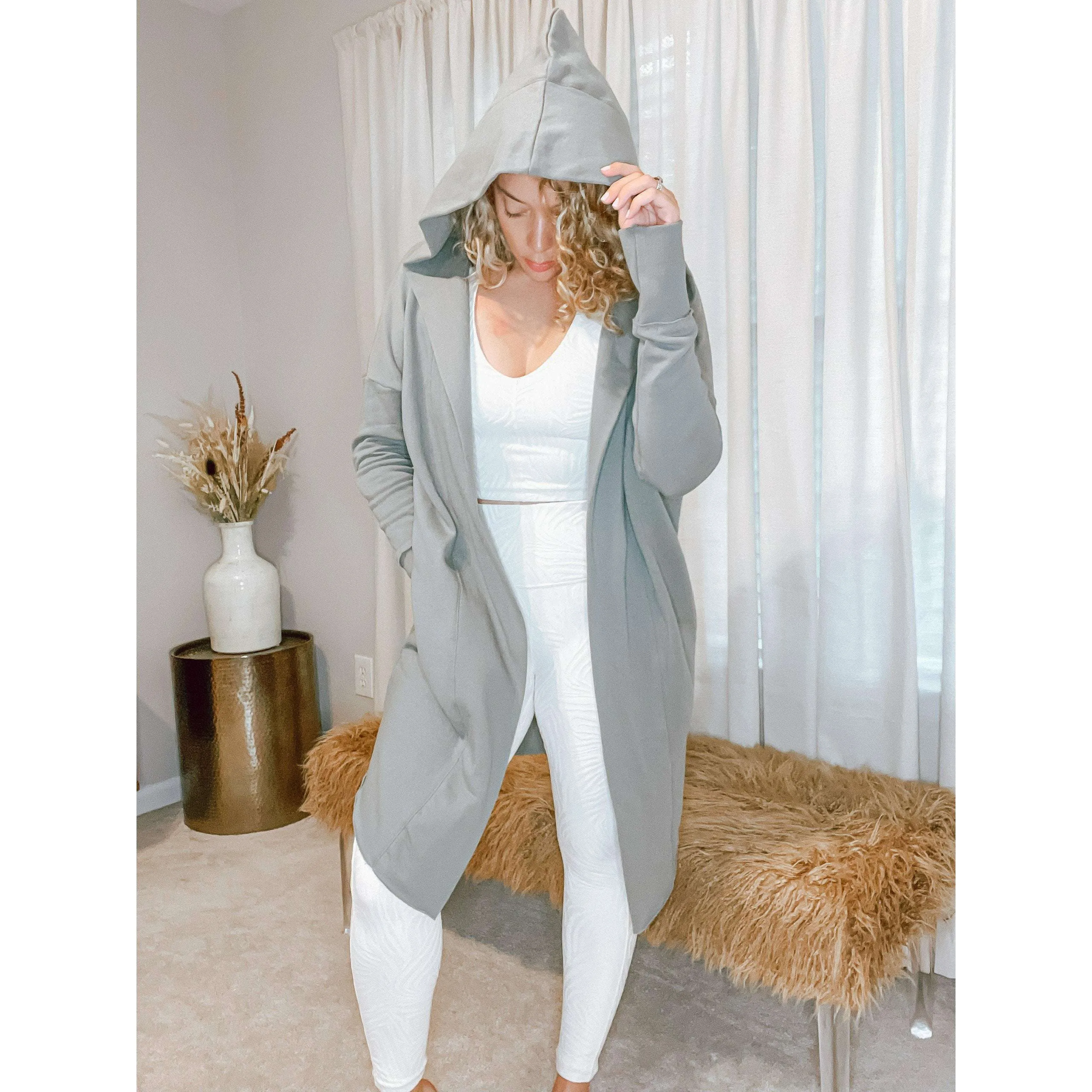Mona Hooded Cardigan (Moon Mist)