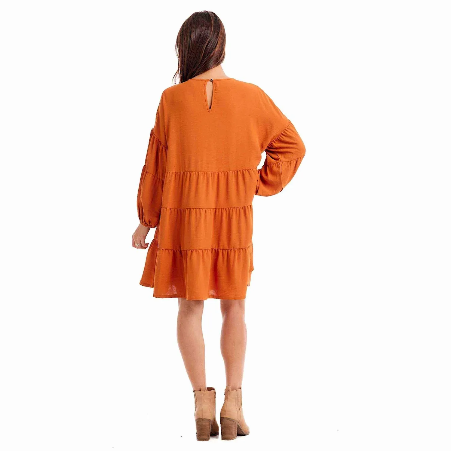 Mud Pie Dallas Tiered Dress - Rust
