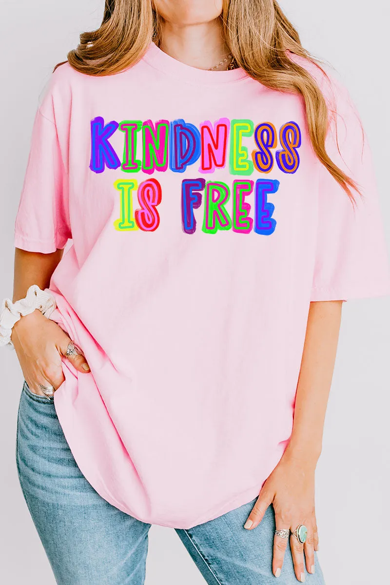 Neon Kindness Is Free Comfort Colors Adult Ring-Spun Cotton Tee