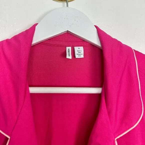NORDSTROM Moonlight Eco Crop Pajamas in Pink Carmine Size Small