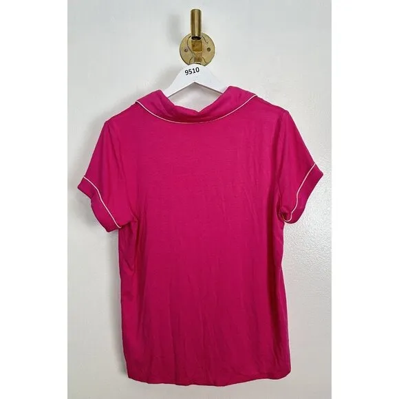 NORDSTROM Moonlight Eco Crop Pajamas in Pink Carmine Size Small