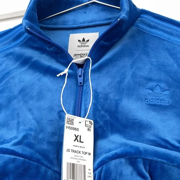 NWT Adidas X Jeremy Scott Velour Bustier Cropped Track Top Sweater Size XL