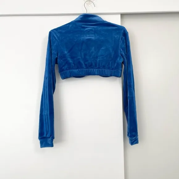 NWT Adidas X Jeremy Scott Velour Bustier Cropped Track Top Sweater Size XL