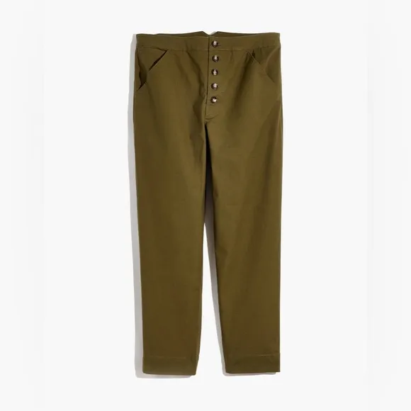 NWT Madewell Greenwich Relaxed Pants: Button-Front Edition - Pink - 25