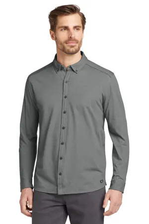 OGIO   Code Stretch Long Sleeve Button-Up. OG145 Tarmac Grey Heather