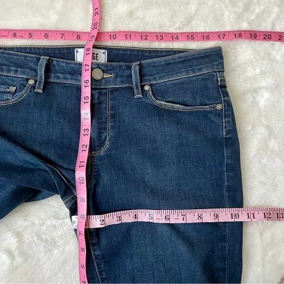 Paige Kayla Dark Wash Denim Cuffed Shorts Size 30