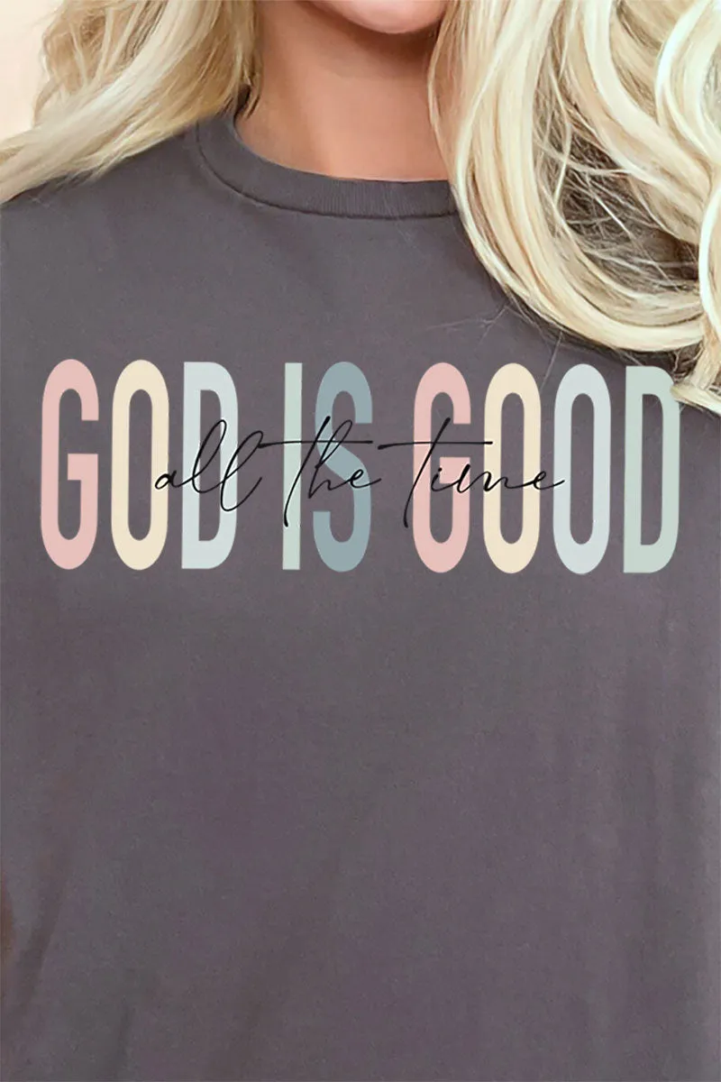 Pastel God Is Good All The Time Short Sleeve Relaxed Fit T-Shirt