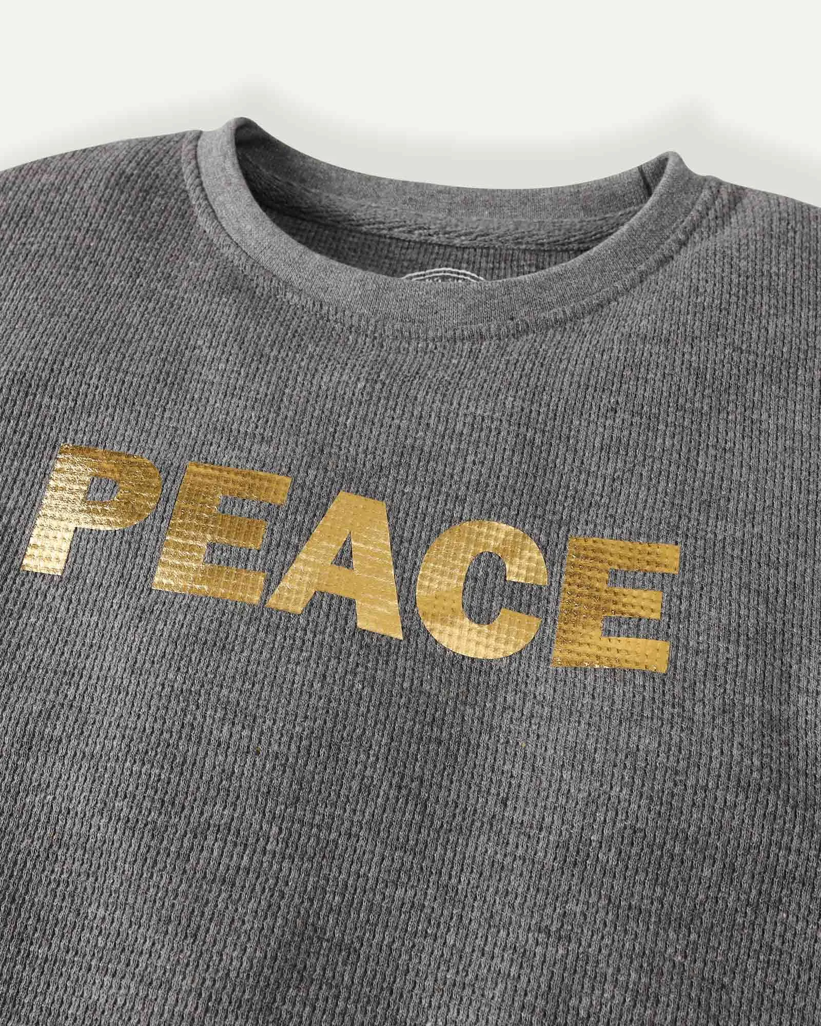 Peace Boxy Cropped Sweatshirt