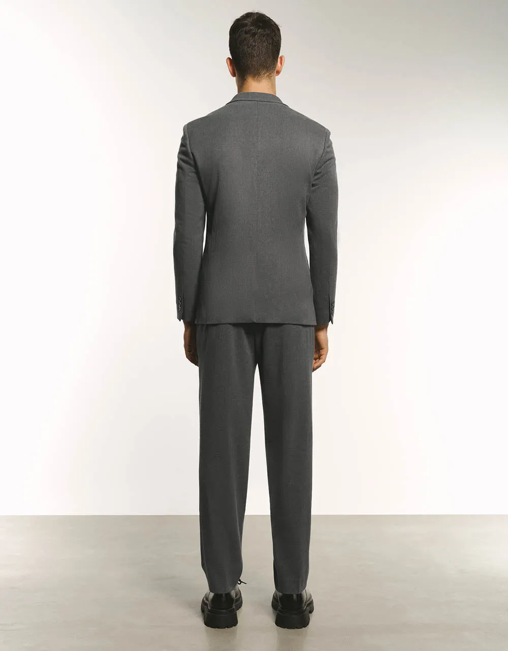Peaked Lapel Straight Blazer