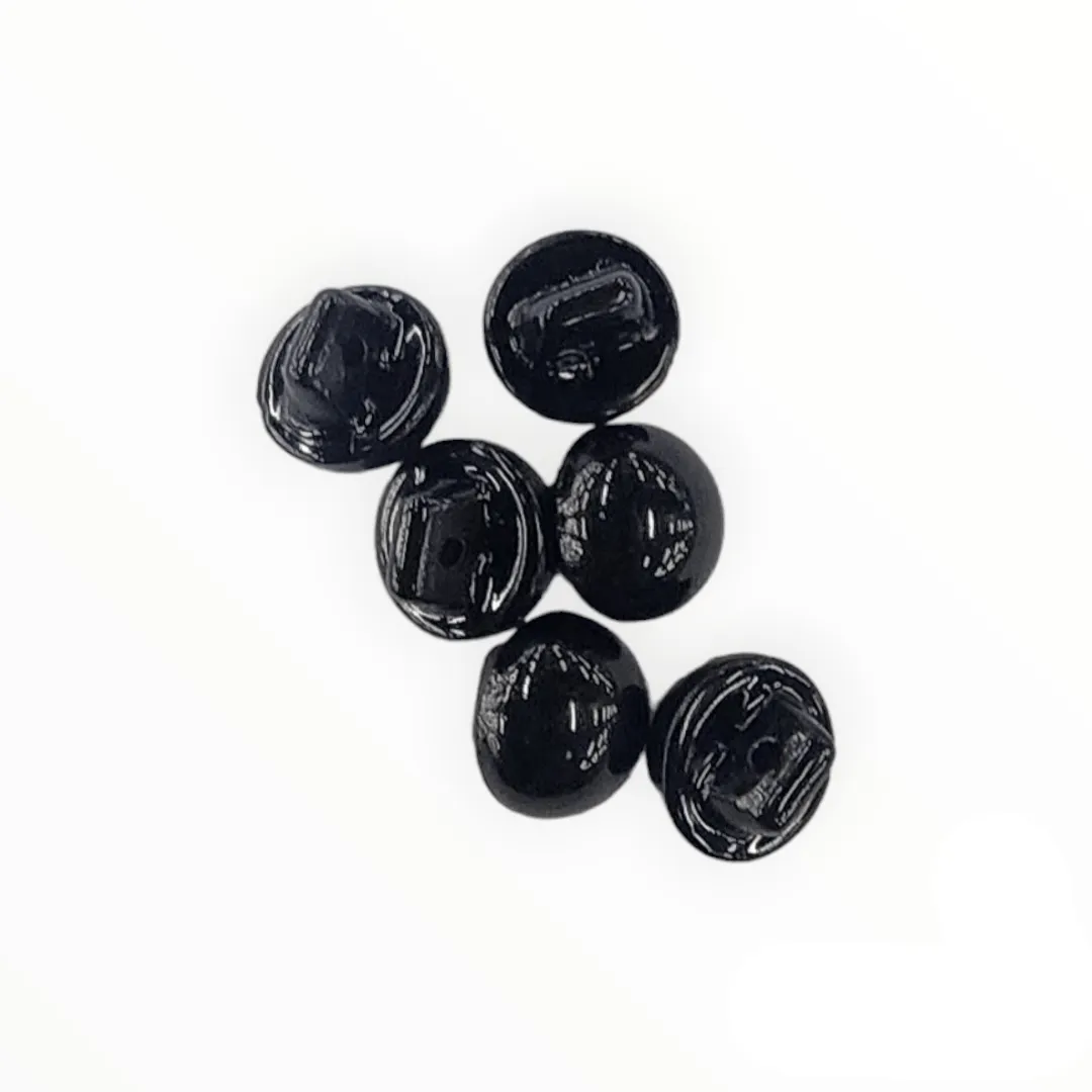 Pearl Button 10mm Black