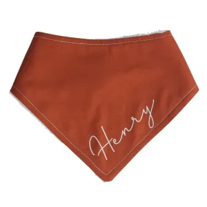 Personalised Burnt Sienna Bandana Bib