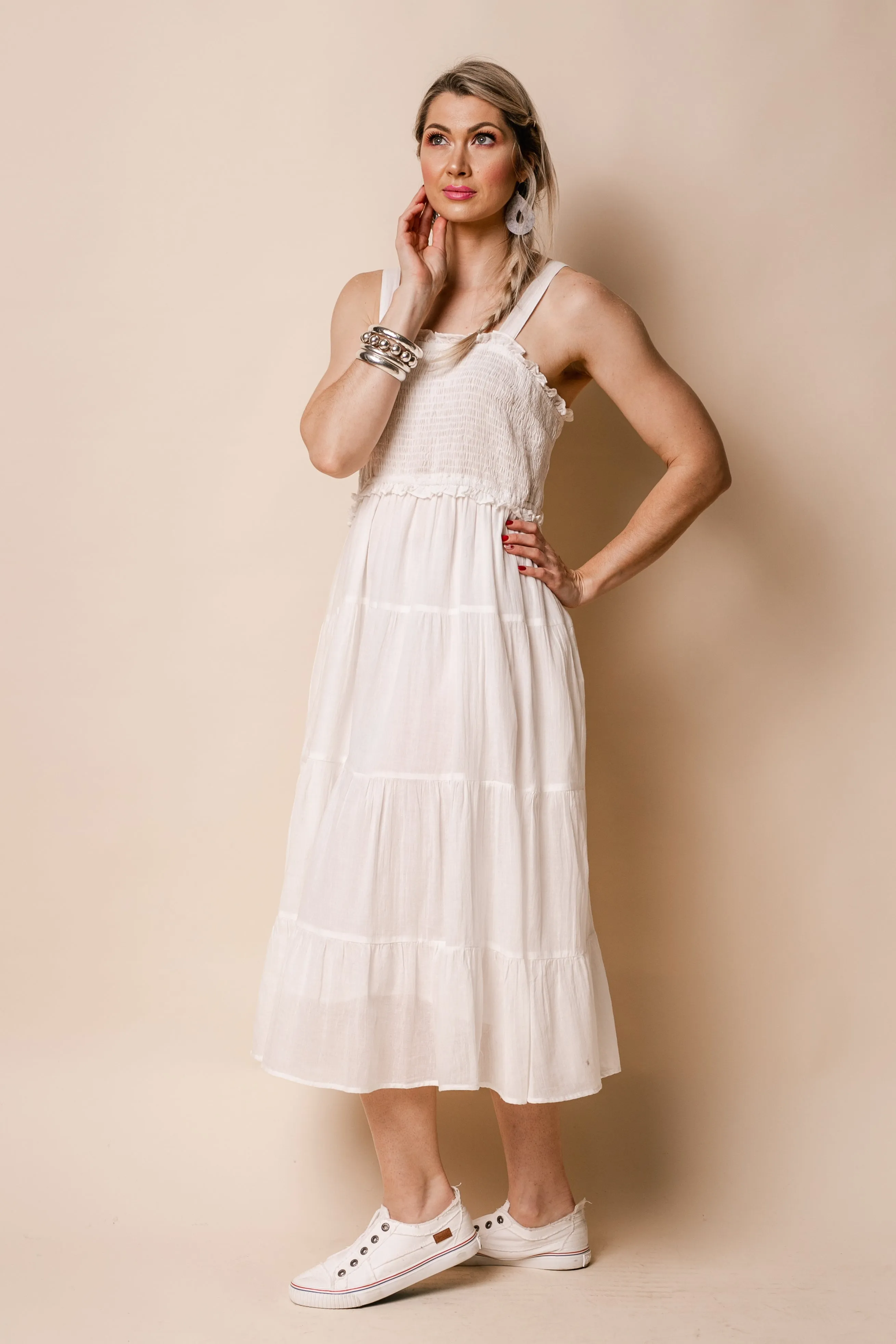 Pia Cotton Dress in Cream