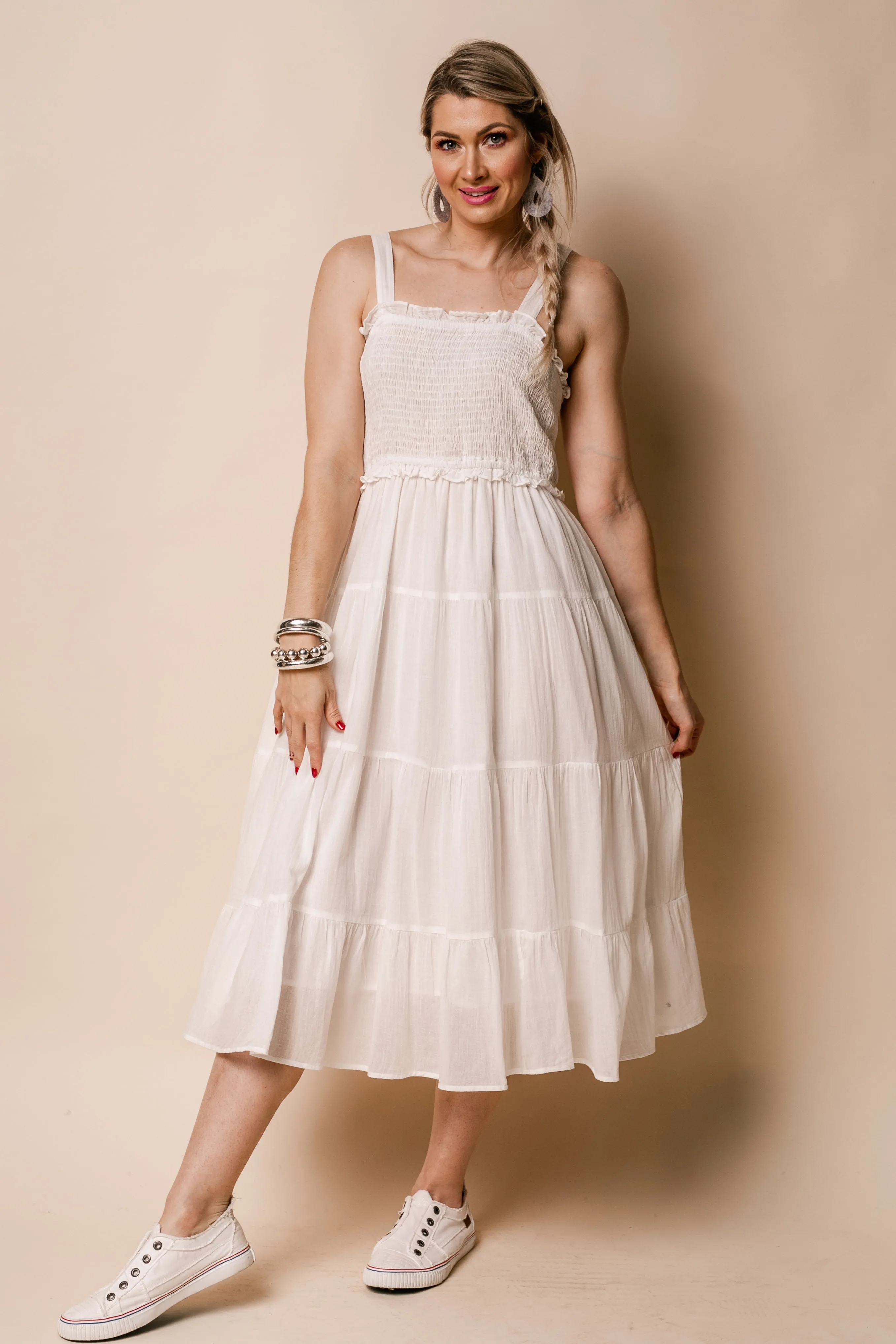 Pia Cotton Dress in Cream