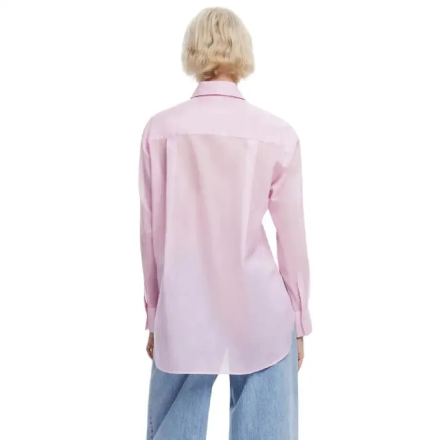 Pink Floral Print Button Down Shirt