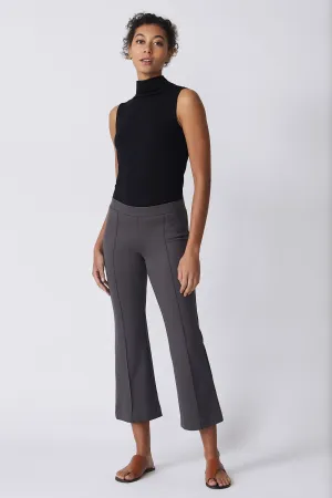 Pintuck Crop Flare - Charcoal