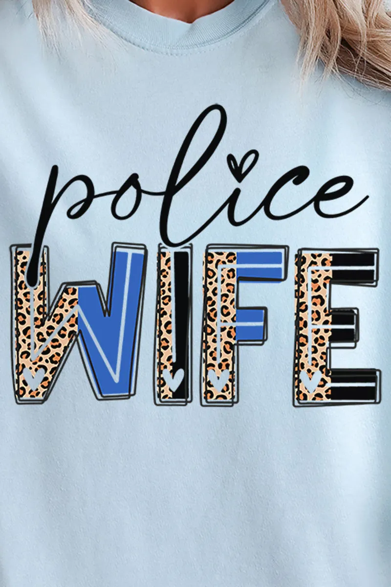 Police Wife Comfort Colors Adult Ring-Spun Cotton Tee