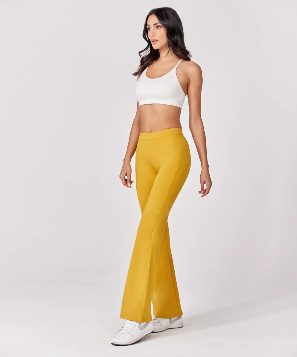 Ponte Flared Yellow Pant