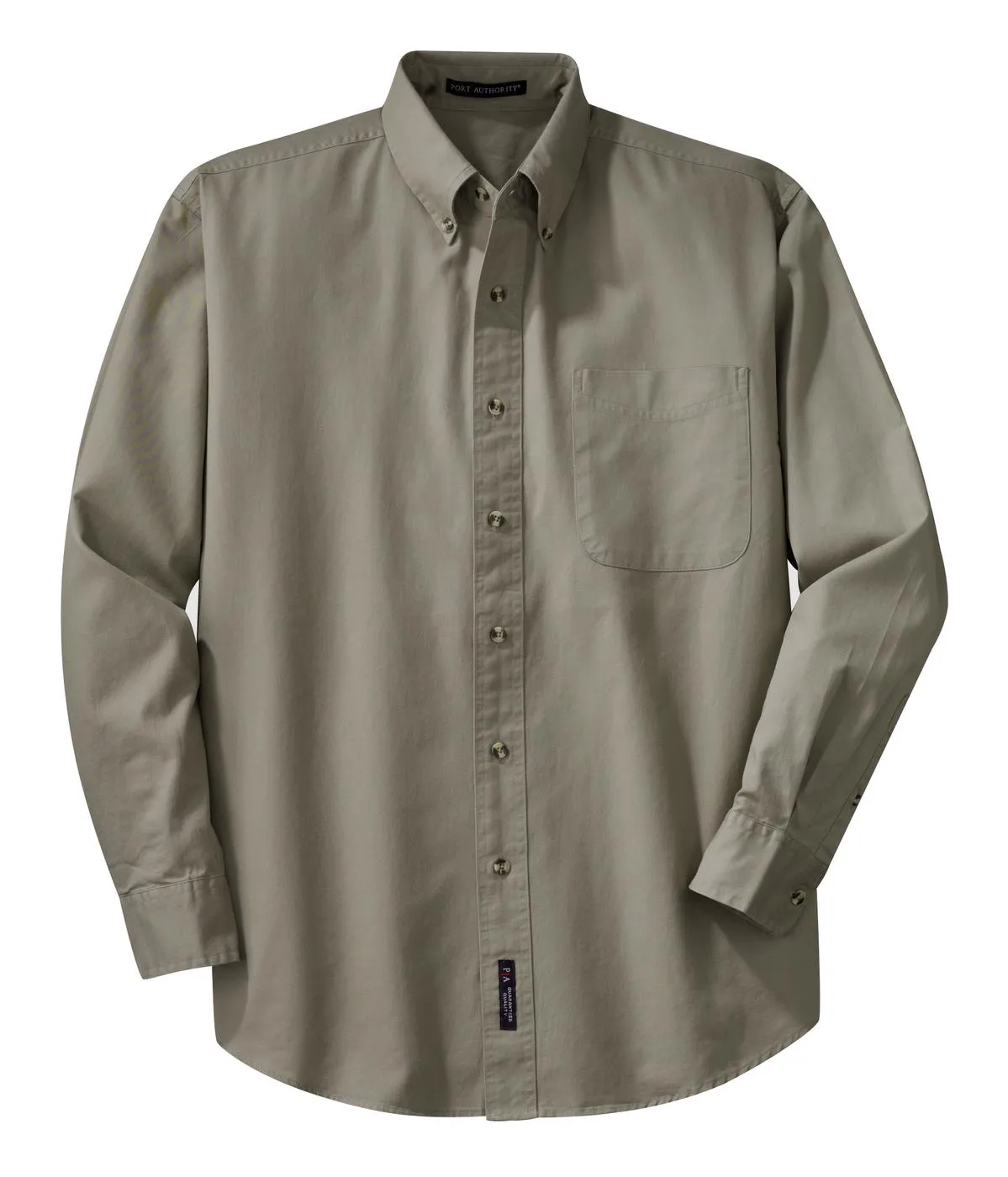 Port Authority Long Sleeve Twill Shirt.  S600T Khaki