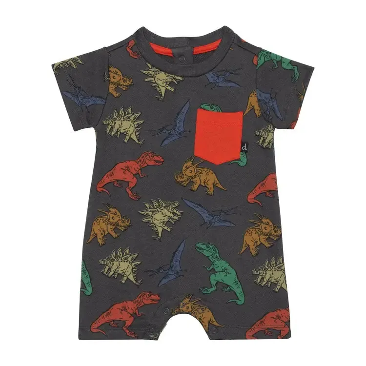 Printed French Terry Romper