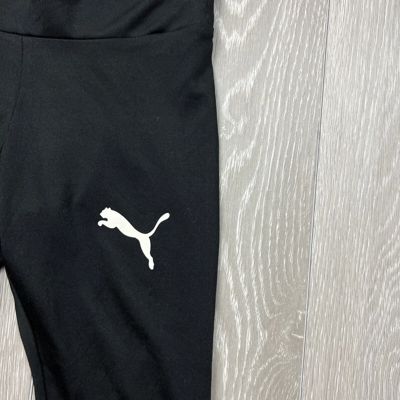 Puma Girls Black Cropped Leggings Size 7-8 Years