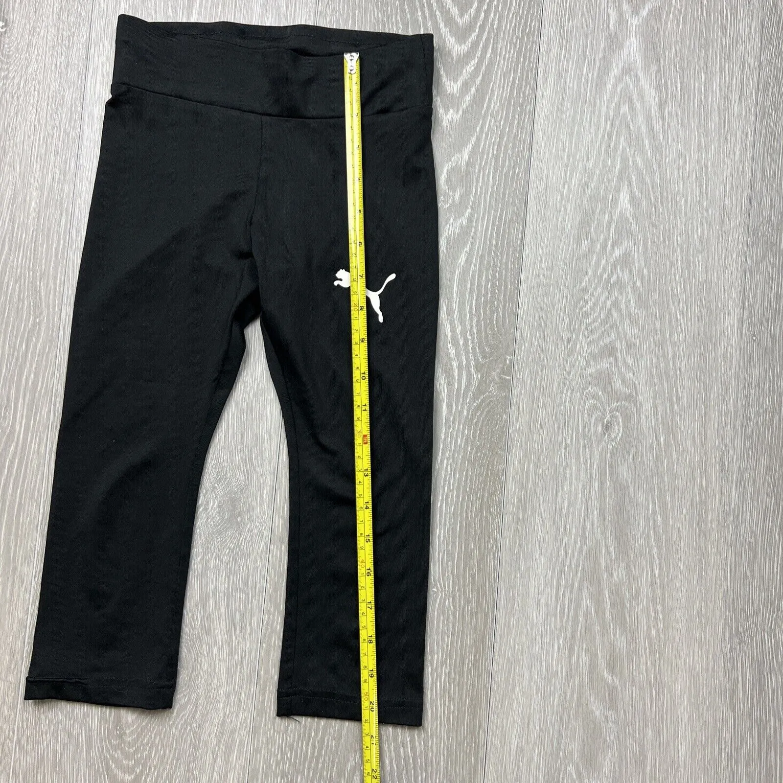 Puma Girls Black Cropped Leggings Size 7-8 Years
