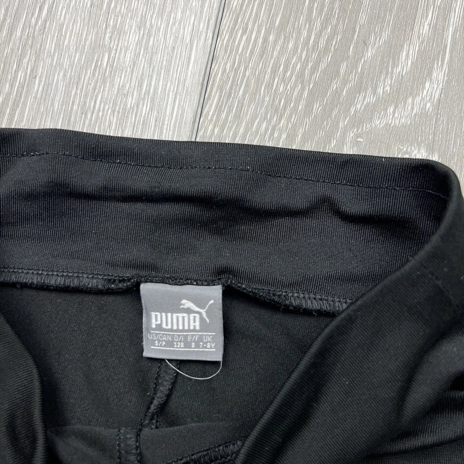 Puma Girls Black Cropped Leggings Size 7-8 Years