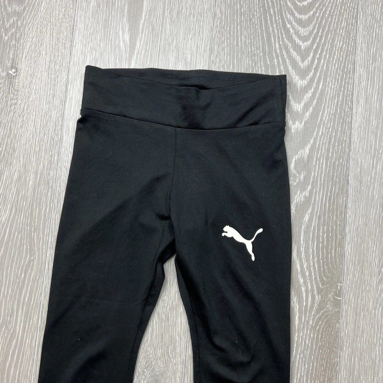 Puma Girls Black Cropped Leggings Size 7-8 Years