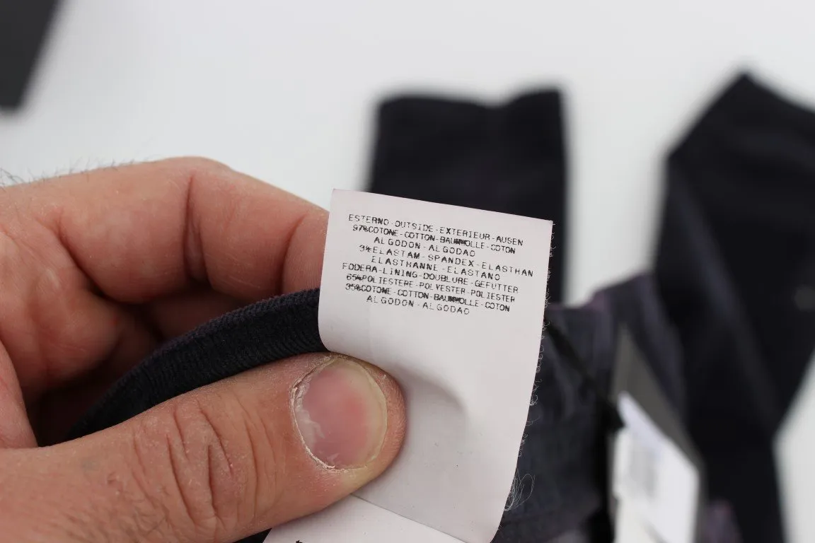 Purple Cropped Corduroys Jeans