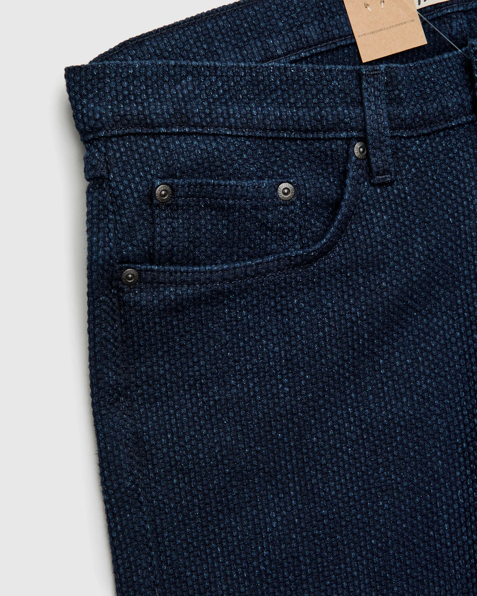 "Indigo Sashiko" 12.5oz Jacquard Denim - True Guy Fit