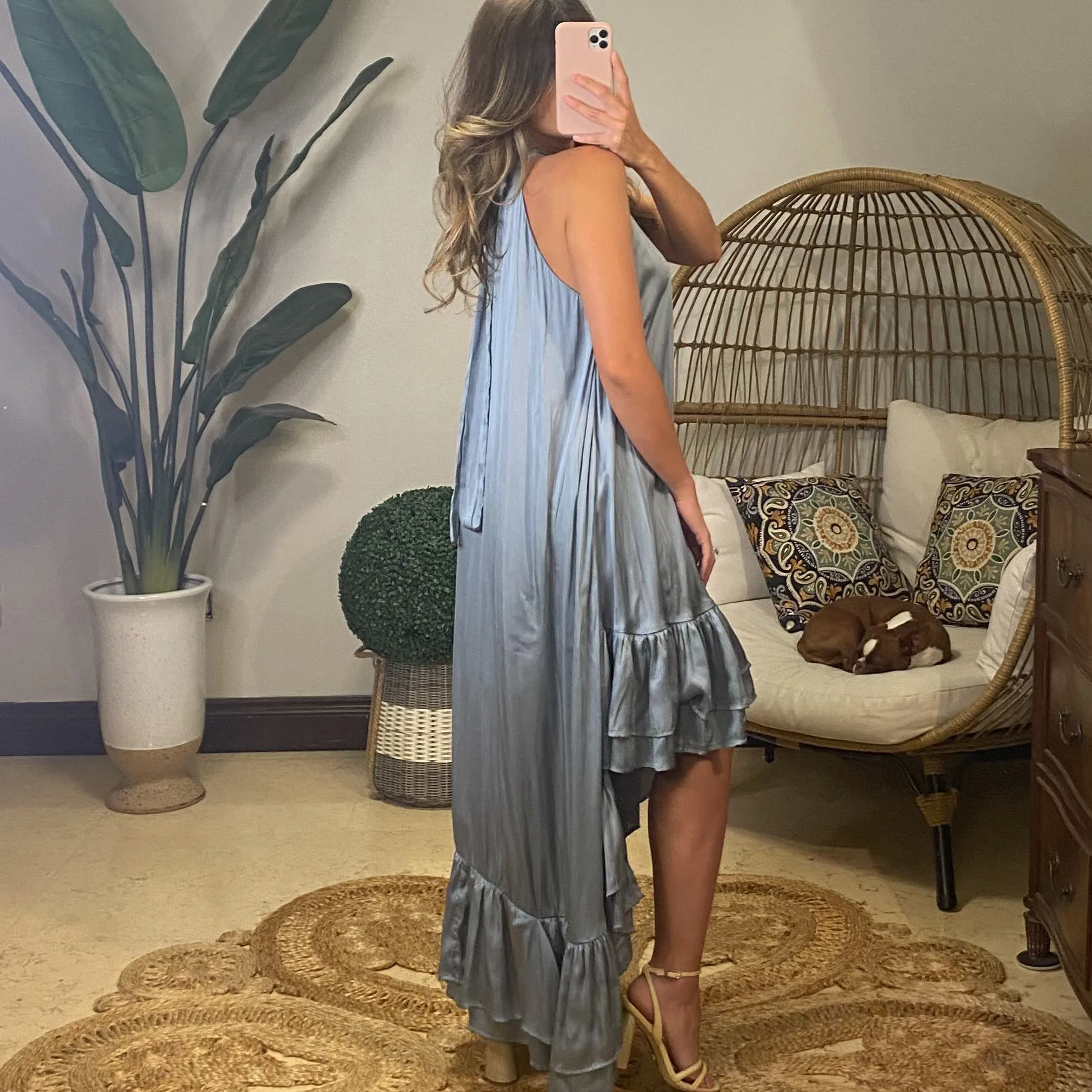 Raffles Dress-Blue