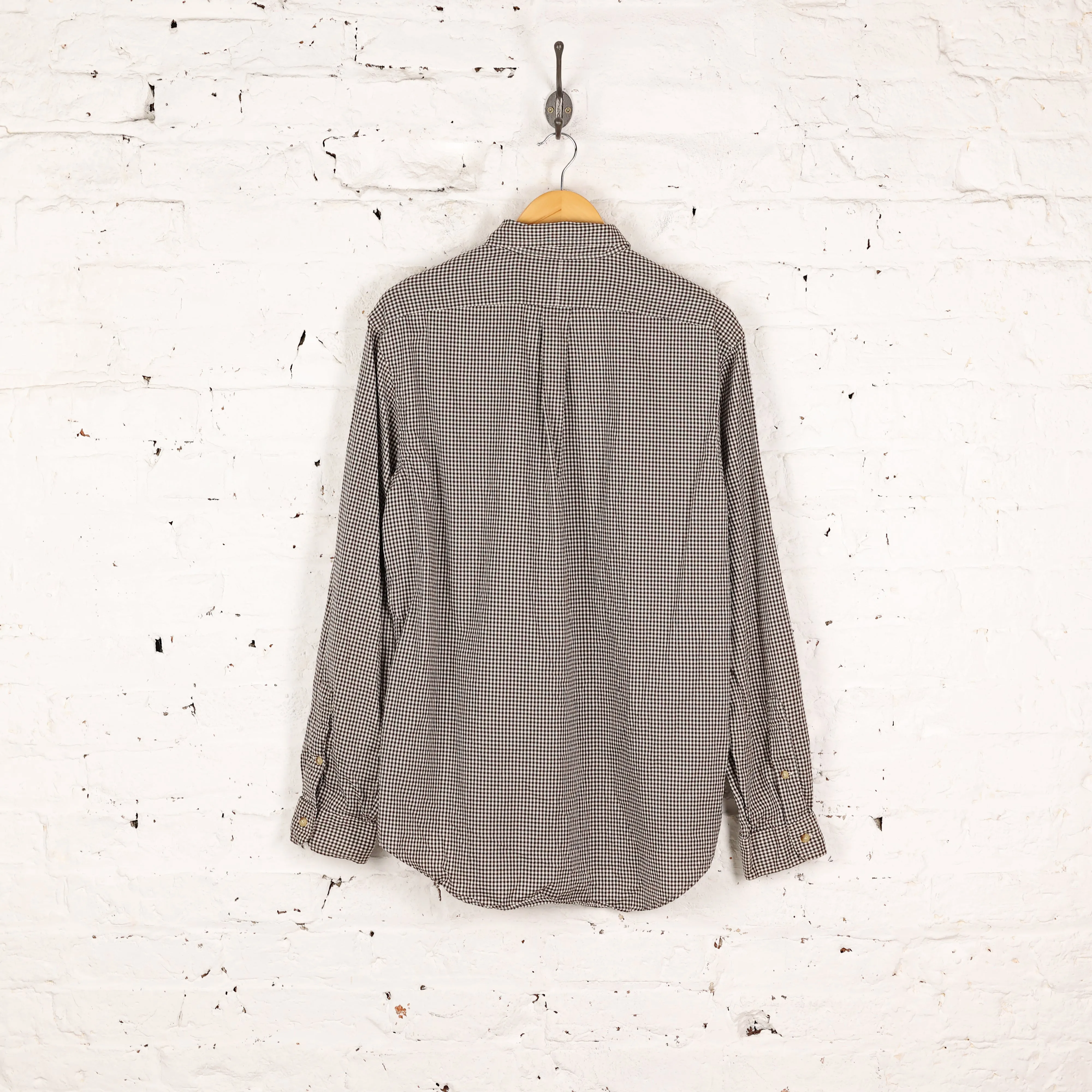 Ralph Lauren Check Button Down Shirt - Brown - L