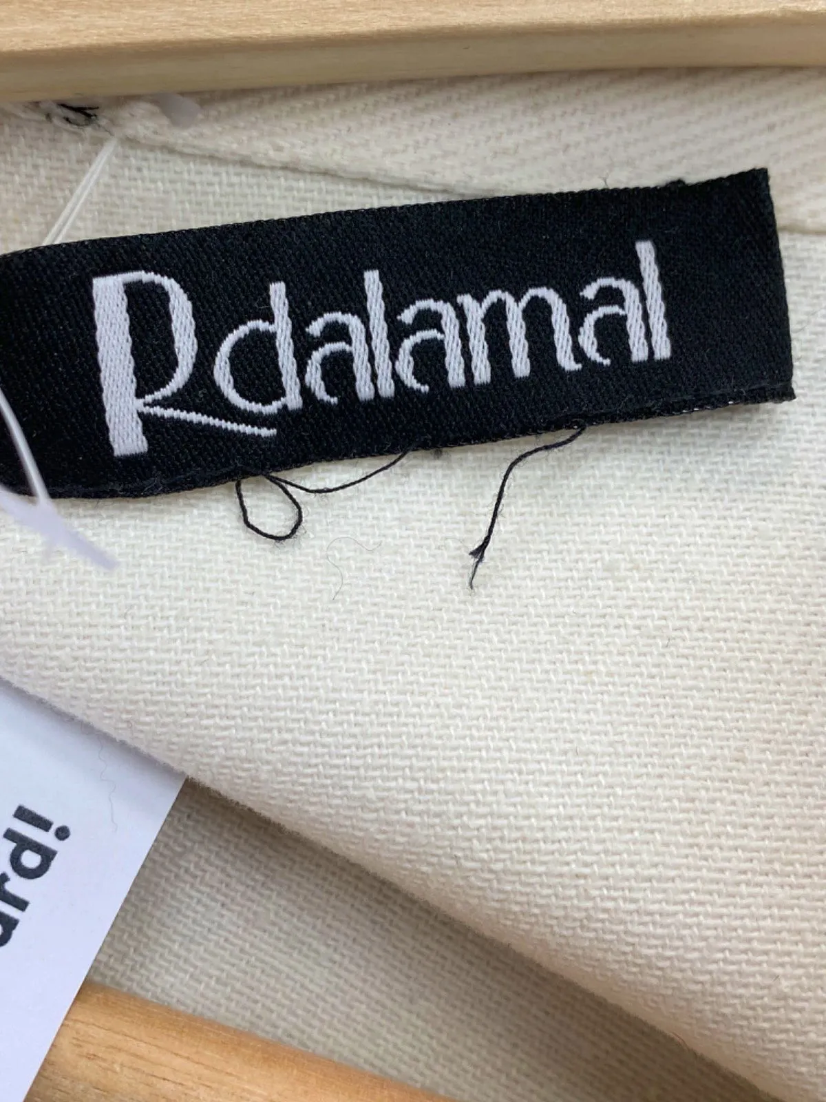 Rdalamal Cream Embroidered Shirt UK L