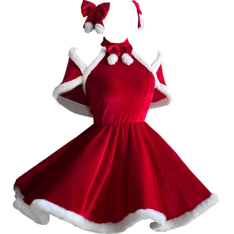 RED HALLOWEEN COSPLAY MAID COSTUME UB3266