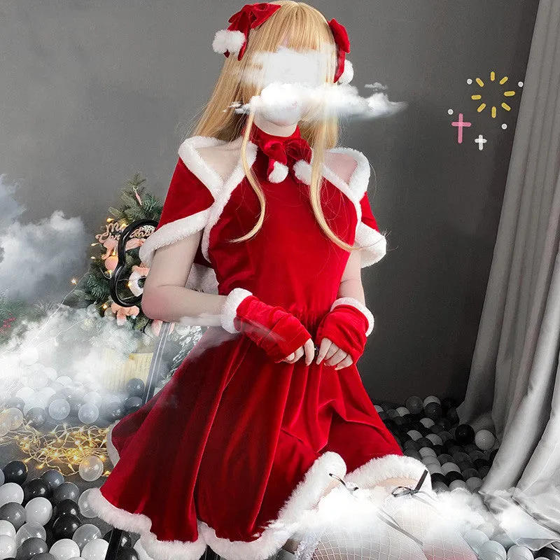 RED HALLOWEEN COSPLAY MAID COSTUME UB3266