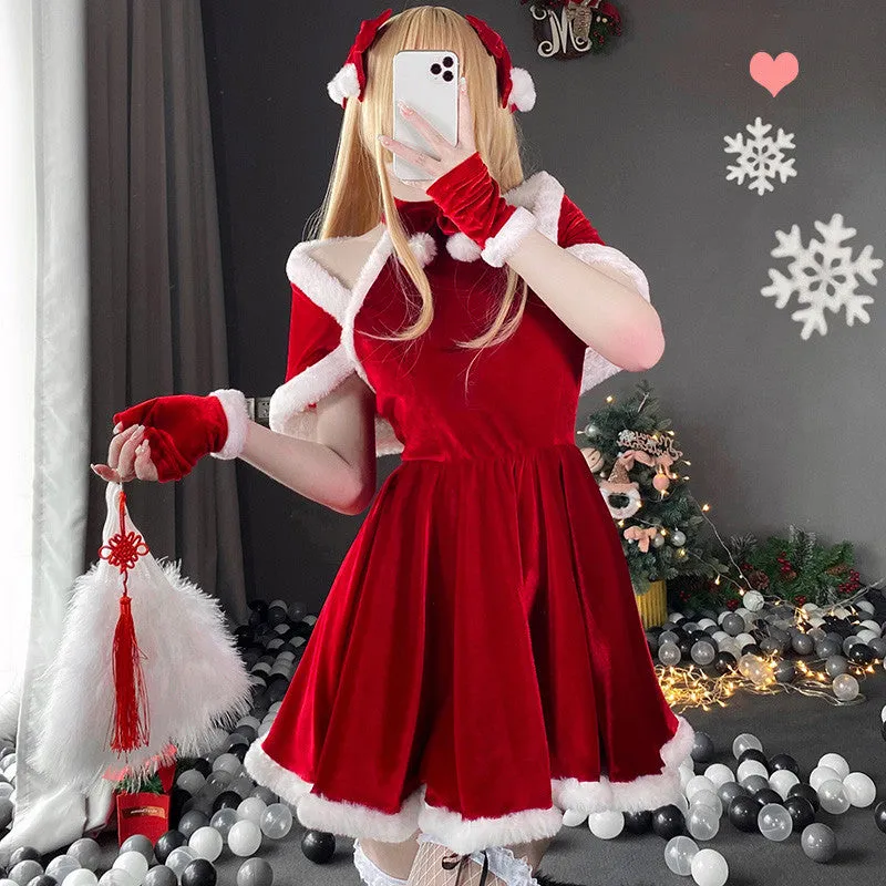 RED HALLOWEEN COSPLAY MAID COSTUME UB3266