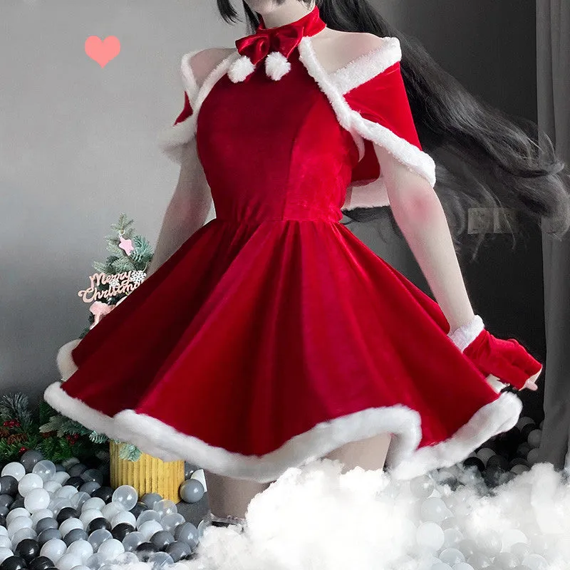 RED HALLOWEEN COSPLAY MAID COSTUME UB3266