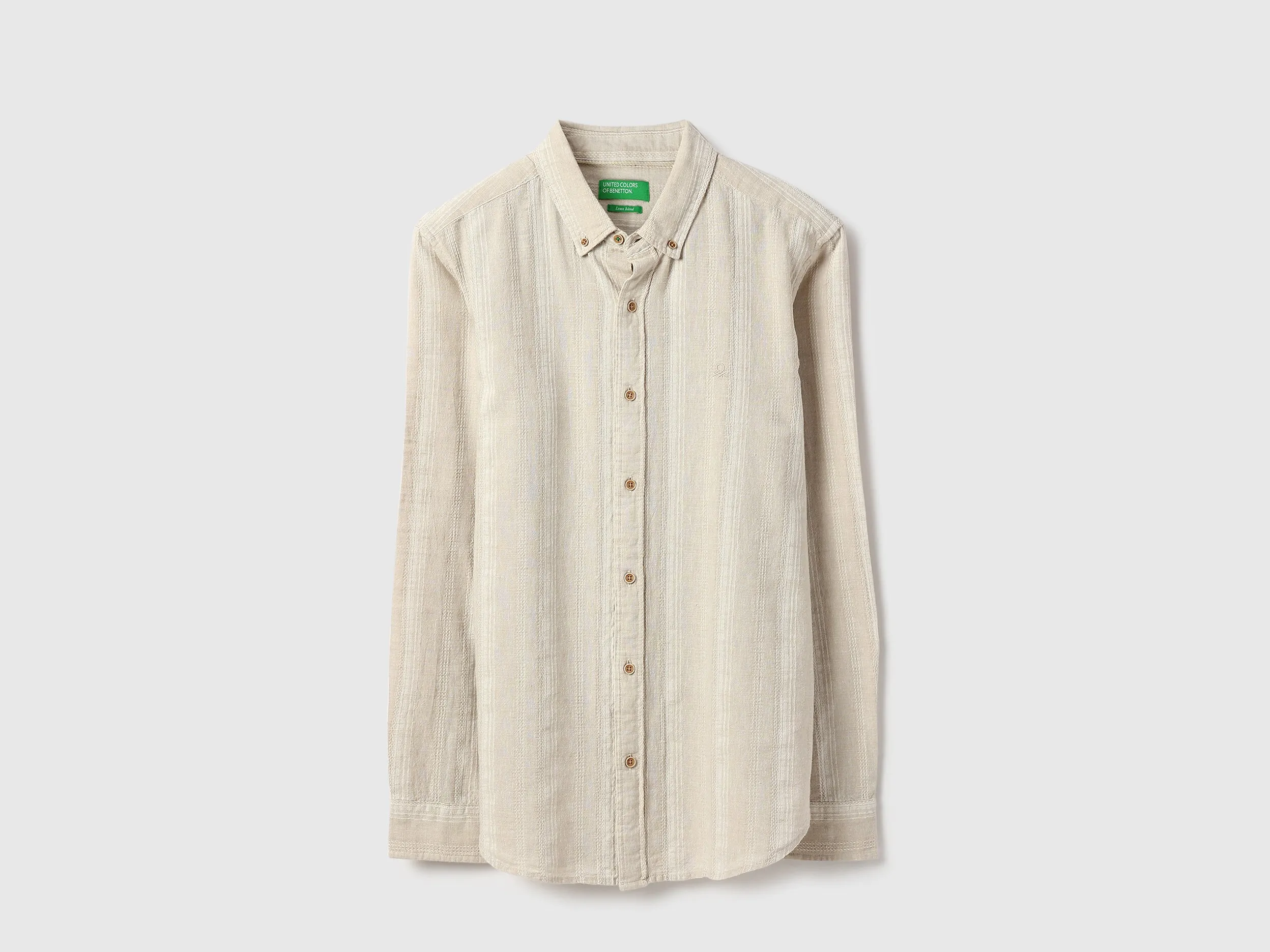 Regular Fit Button Down Collar Dobby Striped Shirt