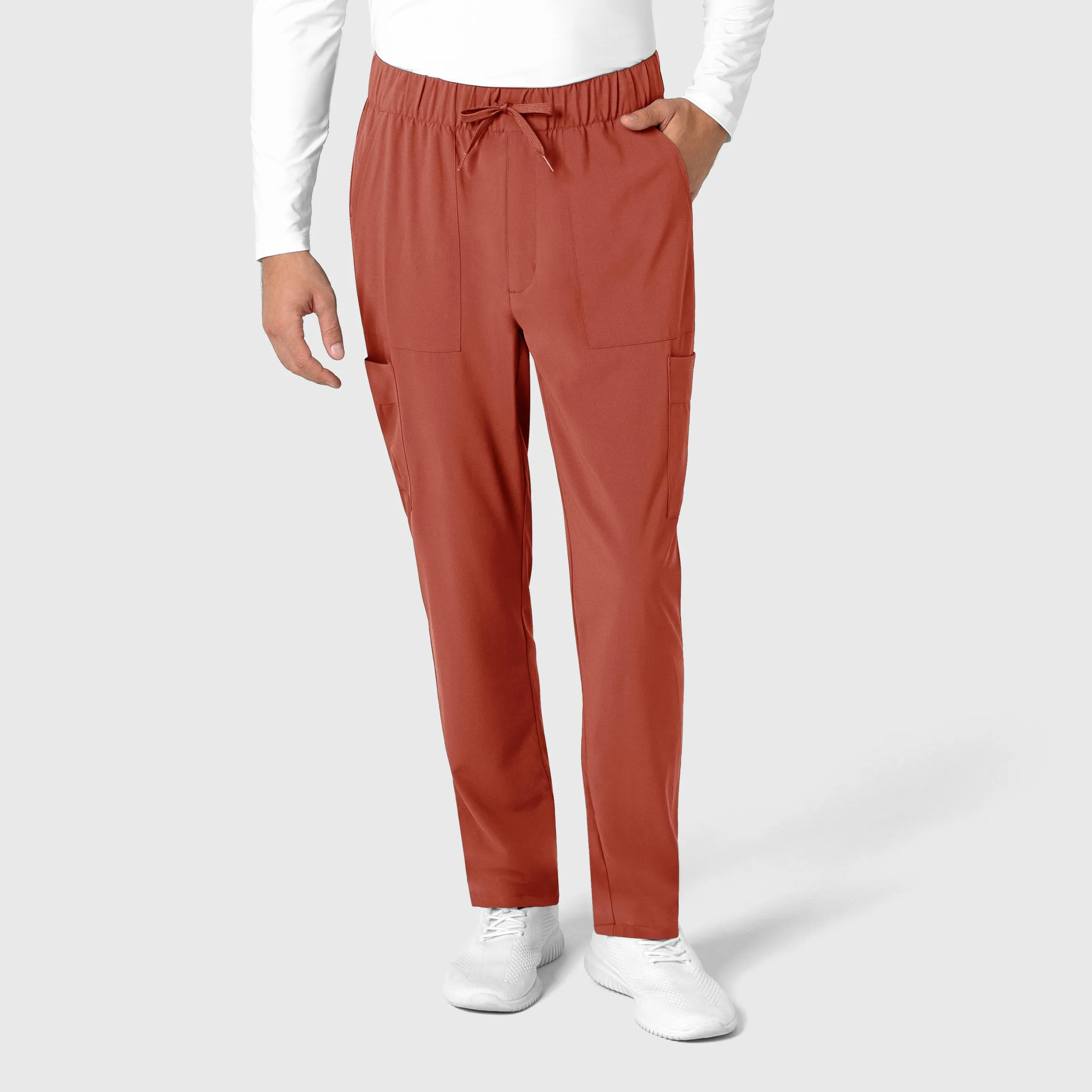 RENEW 5834 Men's Tapered Scrub Pants Mineral Red