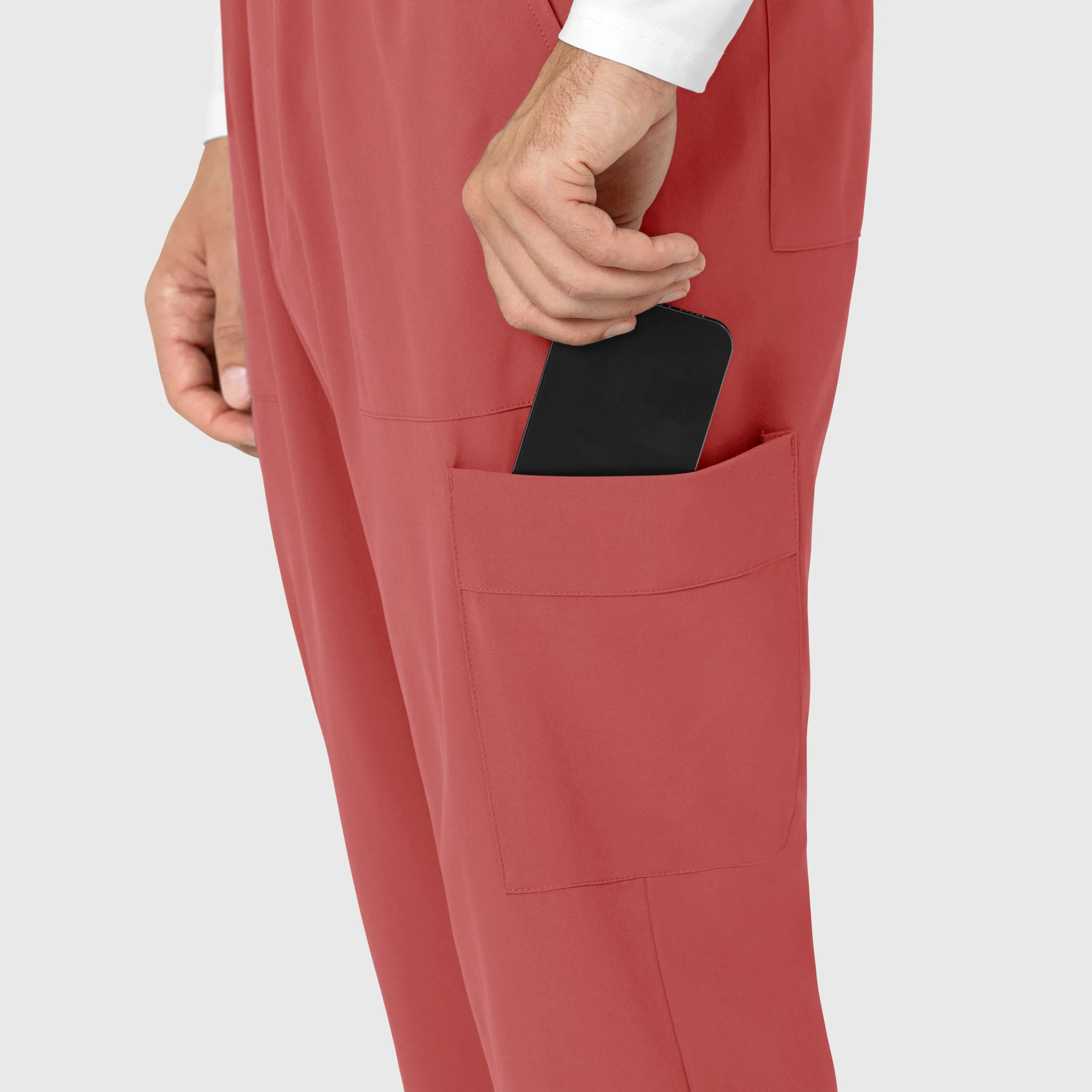 RENEW 5834 Men's Tapered Scrub Pants Mineral Red