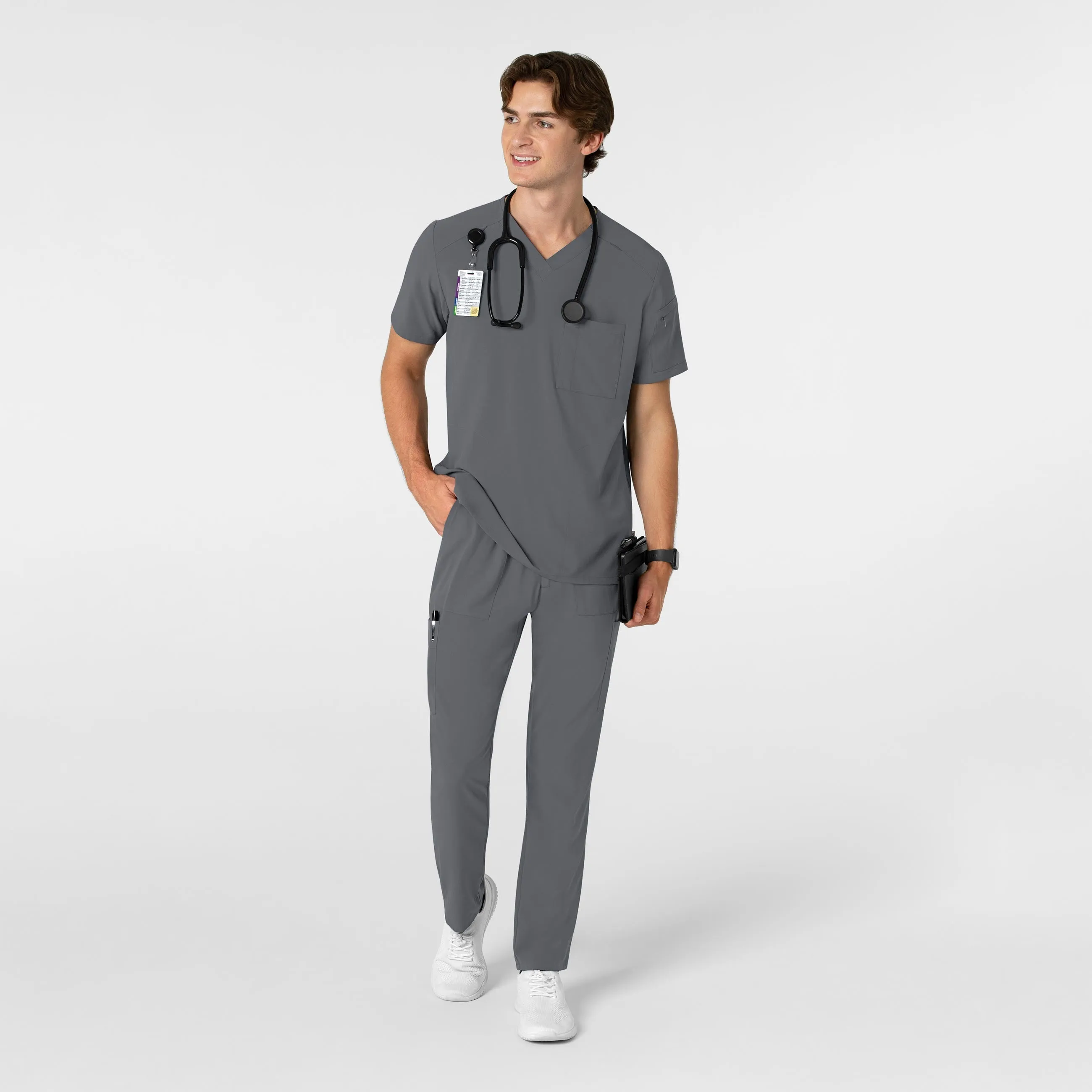 RENEW 5834 Men's Tapered Scrub Pants Pewter