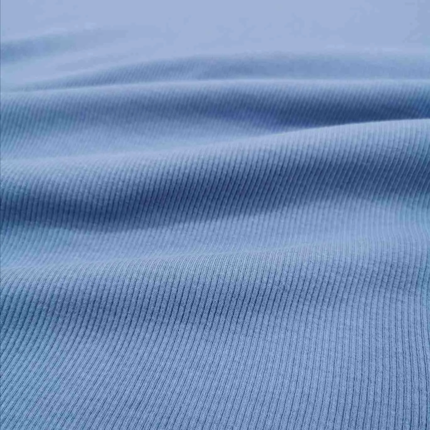 Ribbed Cotton Jersey, Soft Denim
