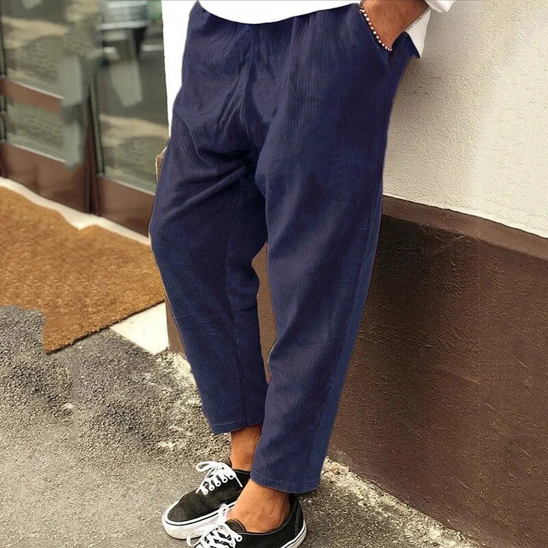 Ribbed Luxe™ | Men's Cropped Pants | Stylish Ribbed Design, Breathable Fabric & Comfortable Fit
