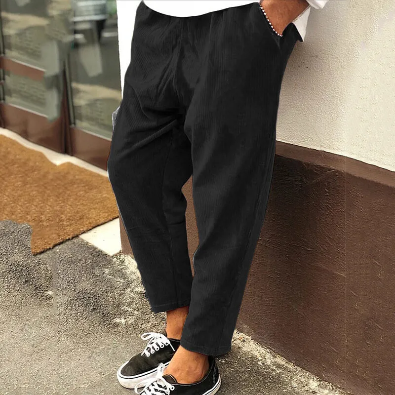 Ribbed Luxe™ | Men's Cropped Pants | Stylish Ribbed Design, Breathable Fabric & Comfortable Fit