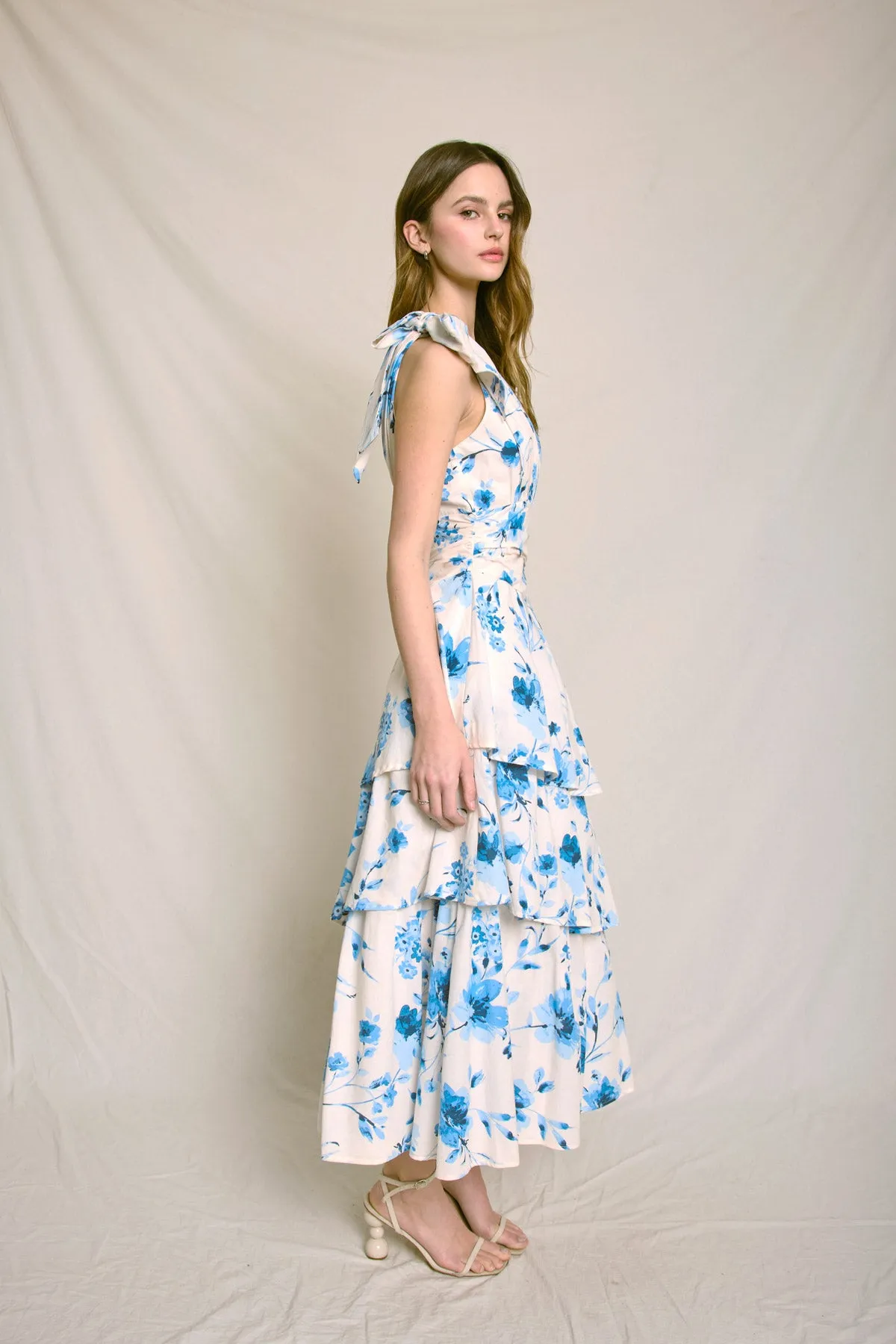 Rosalyn One Shoulder Bow Detail Maxi Dress